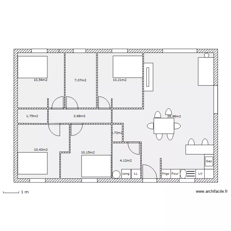 pav&eacute;. Plan de 