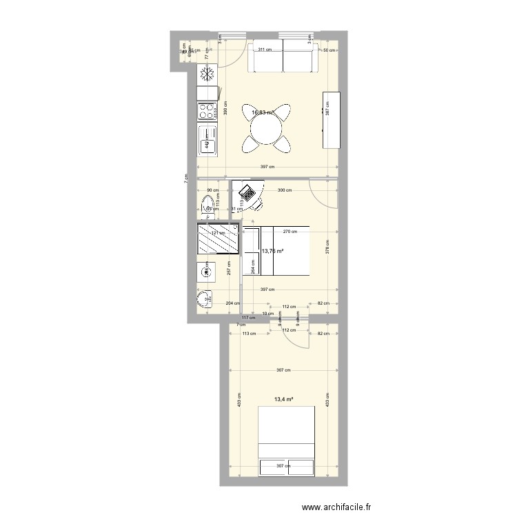 EXEMPLE GARAGE  AMENAGER  STN. Plan de 0 pièce et 0 m2