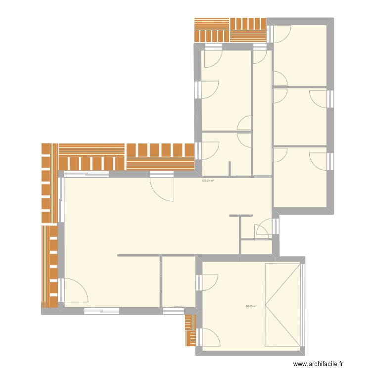 MARTIN. Plan de 2 pièces et 164 m2