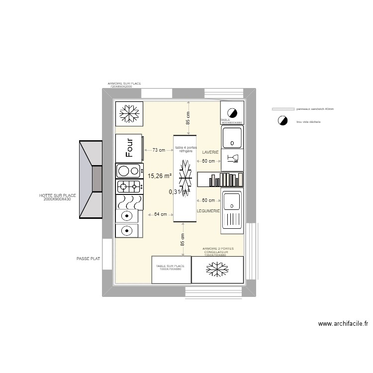 FLANDRIA07. Plan de 2 pièces et 32 m2