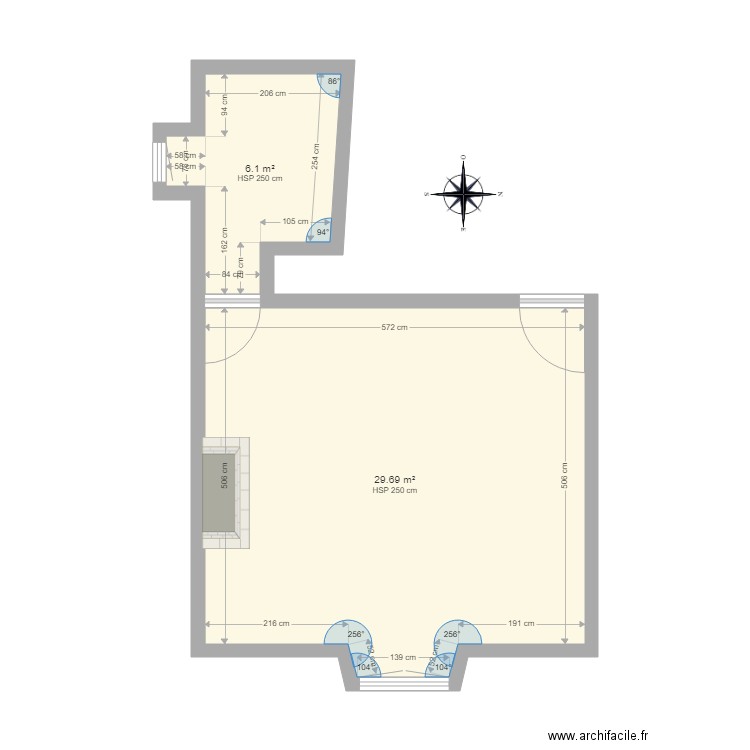 CHAMAILLARD PIECE DU BOUT RDC. Plan de 0 pièce et 0 m2