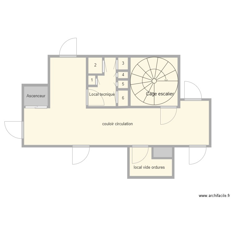 Parties communes 1er Etage. Plan de 0 pièce et 0 m2