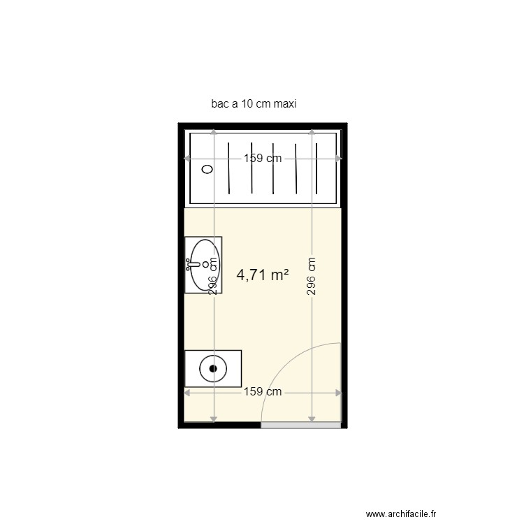 LECOCQ NICOLE . Plan de 1 pièce et 5 m2