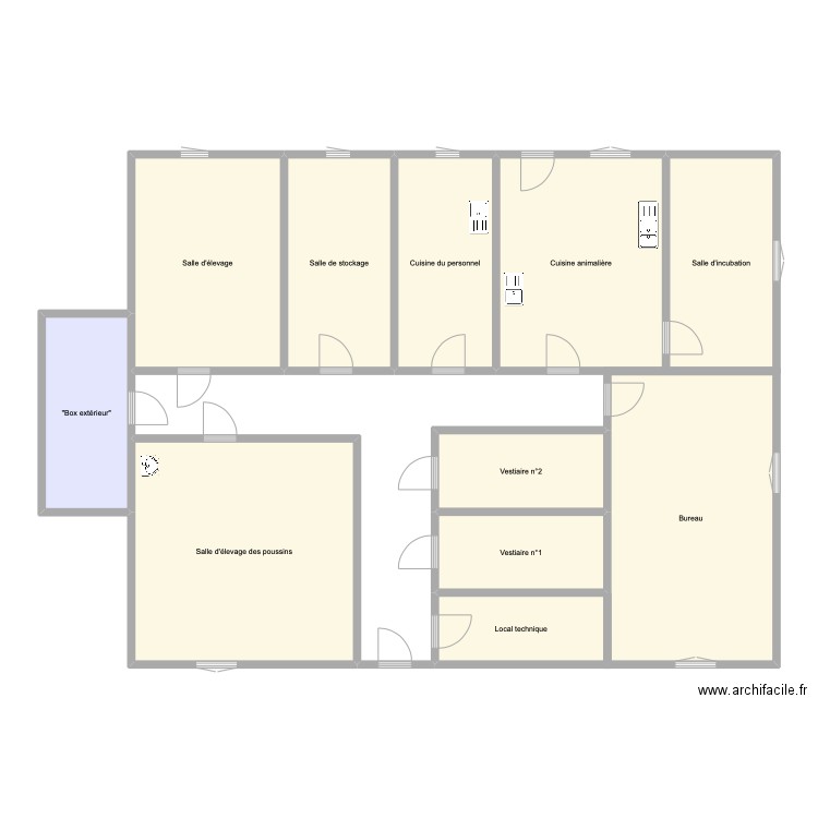 zoodyssée. Plan de 11 pièces et 160 m2