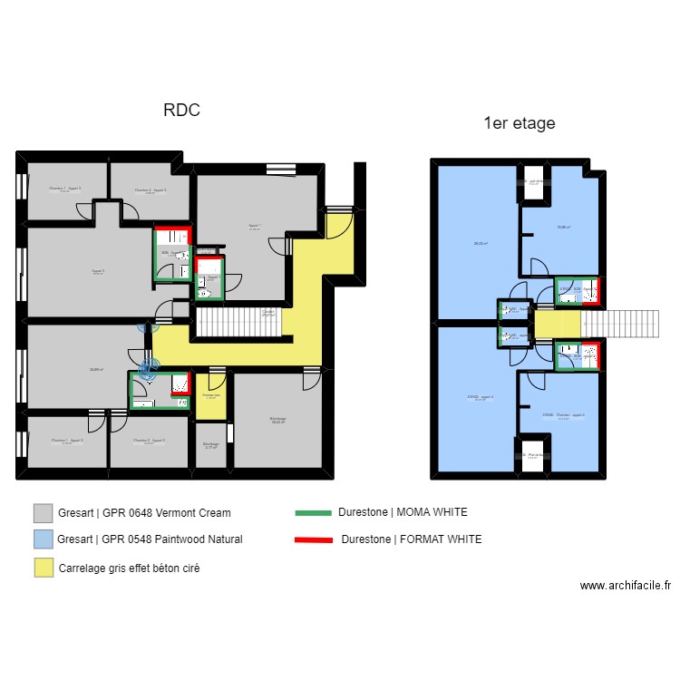 Péri carrelage. Plan de 0 pièce et 0 m2