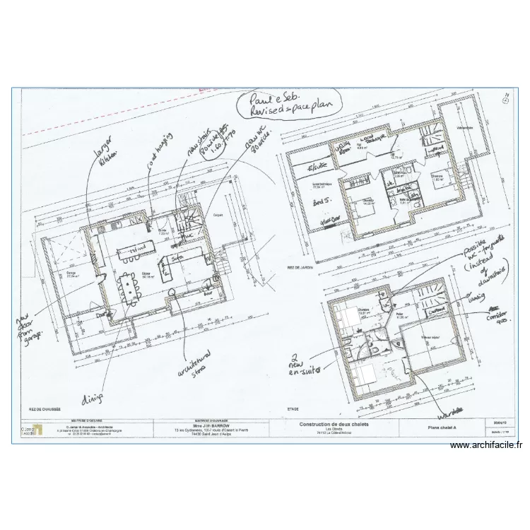 chalet A etage. Plan de 