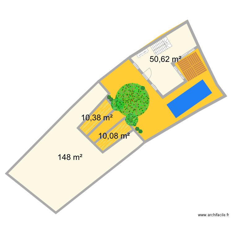 Last ONE_plan_T. Plan de 10 pièces et 333 m2