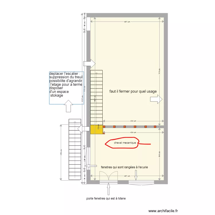 cheval mecanique. Plan de 