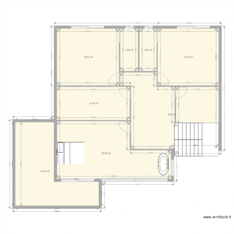 etage. Plan de 0 pièce et 0 m2