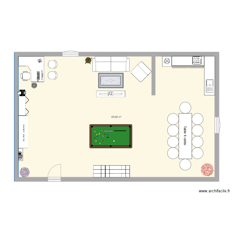 conciergerie. Plan de 0 pièce et 0 m2