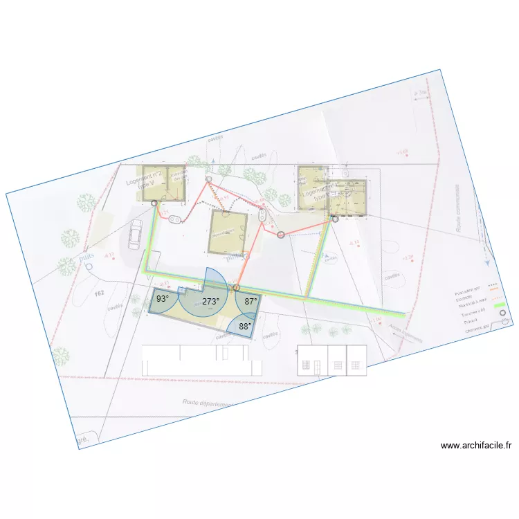 plan 3 cloches. Plan de 