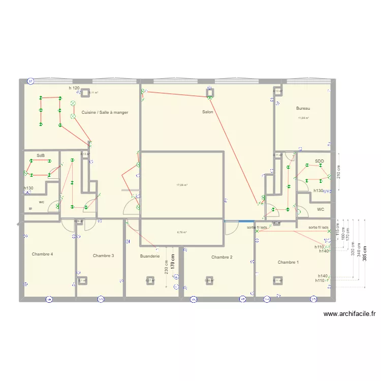 BAYE  &eacute;lectricit&eacute;. Plan de 