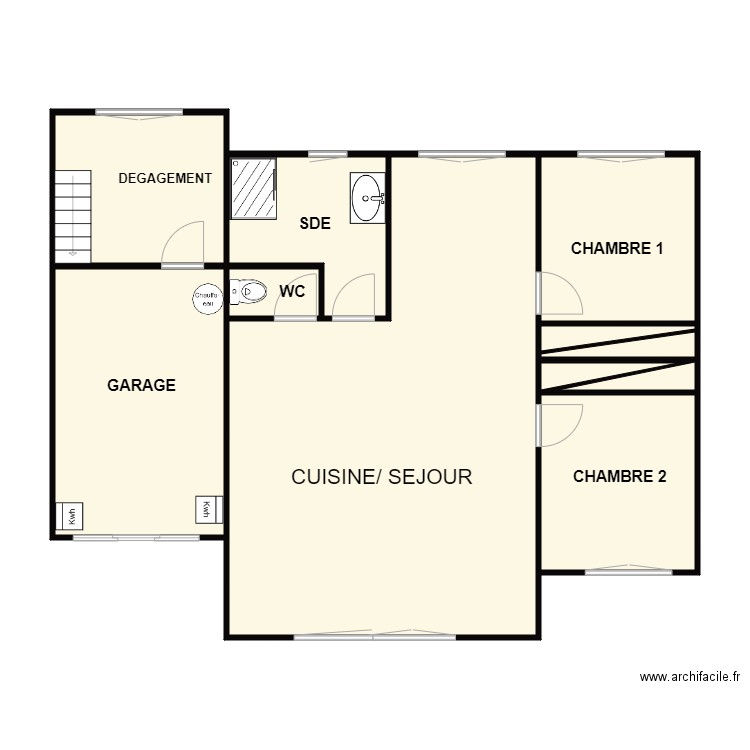 GROSBOIS RDC. Plan de 0 pièce et 0 m2