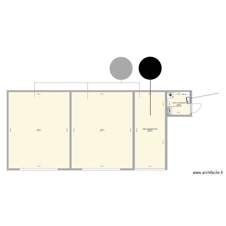 station compostage V3. Plan de 4 pièces et 209 m2