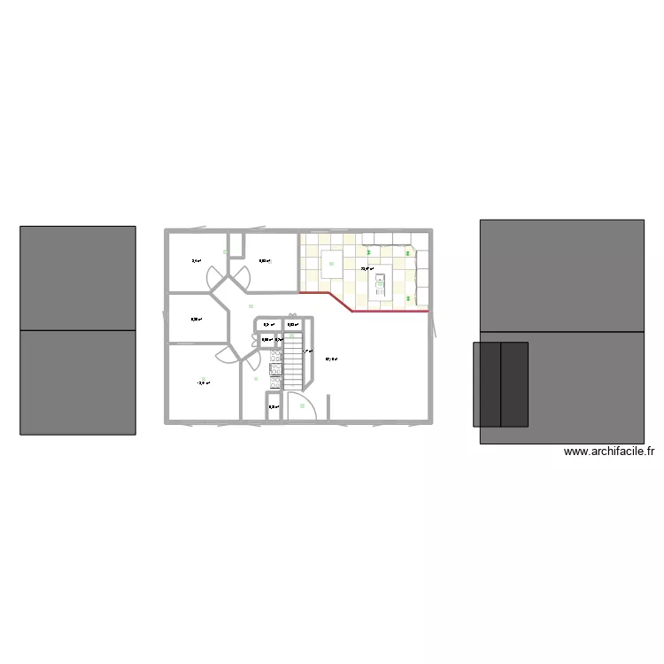 maison. Plan de 12  et 118 m²