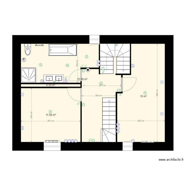 langrolay. Plan de 4 pièces et 49 m2