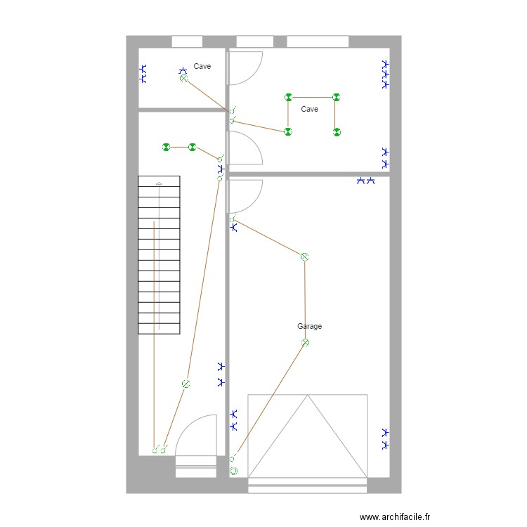 Rez 49MC Reno elec - septembre22. Plan de 4 pièces et 60 m2