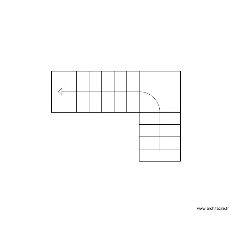 Escaliers ext&eacute;rieur existant. Plan de 