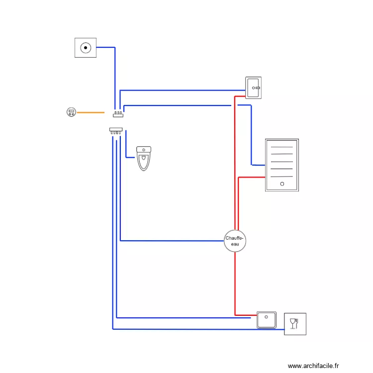 plomberie. Plan de 