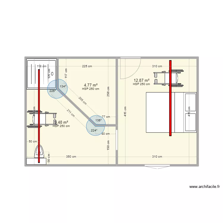 FEYT Rail DROIT. Plan de 
