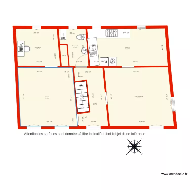 BI 3268 1er &eacute;tage c&ocirc;t&eacute;. Plan de 