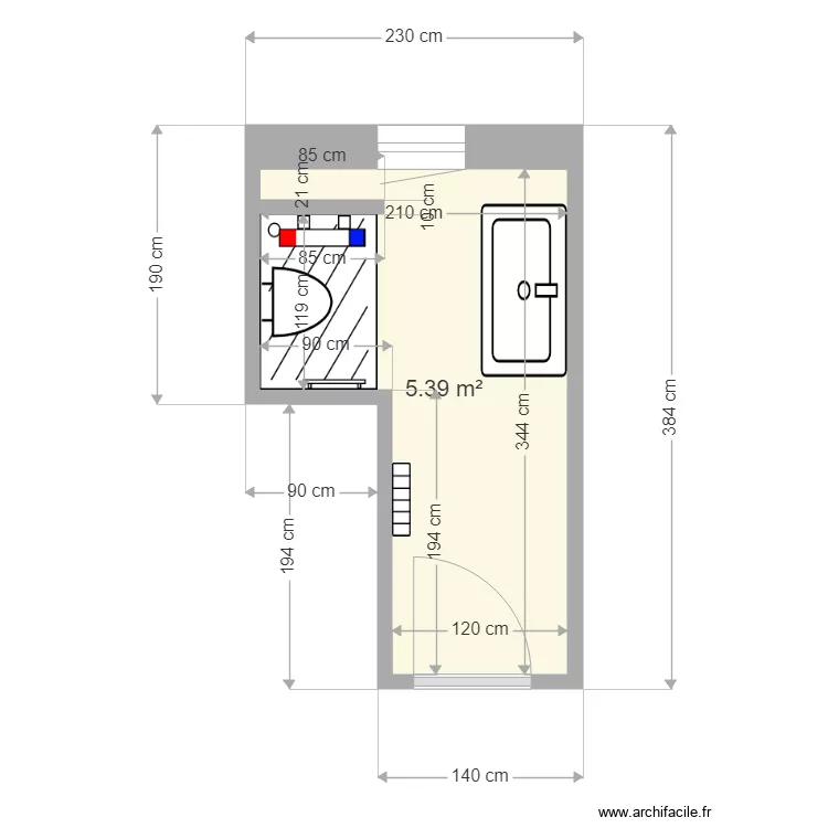 Auroy sdb apres. Plan de Auroy sdb apres. Plan de