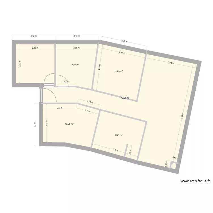 flers. Plan de 5 et 83 m² flers. Plan de 5 et 83 m²