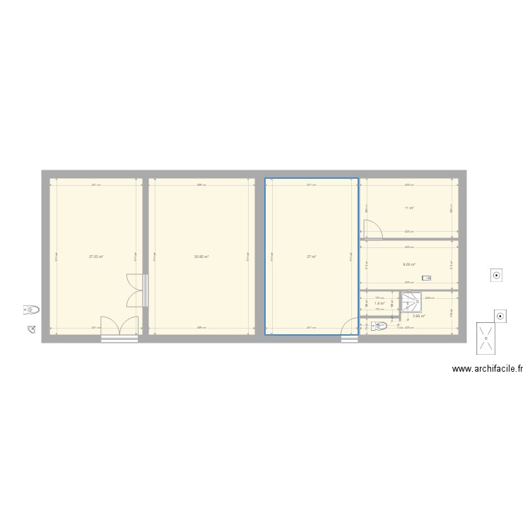 local pitres. Plan de 0 pièce et 0 m2