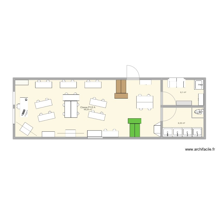 Plan Class E Plan – Classe P1/P2 A – Par Marie1883 ️ | ArchiFacile