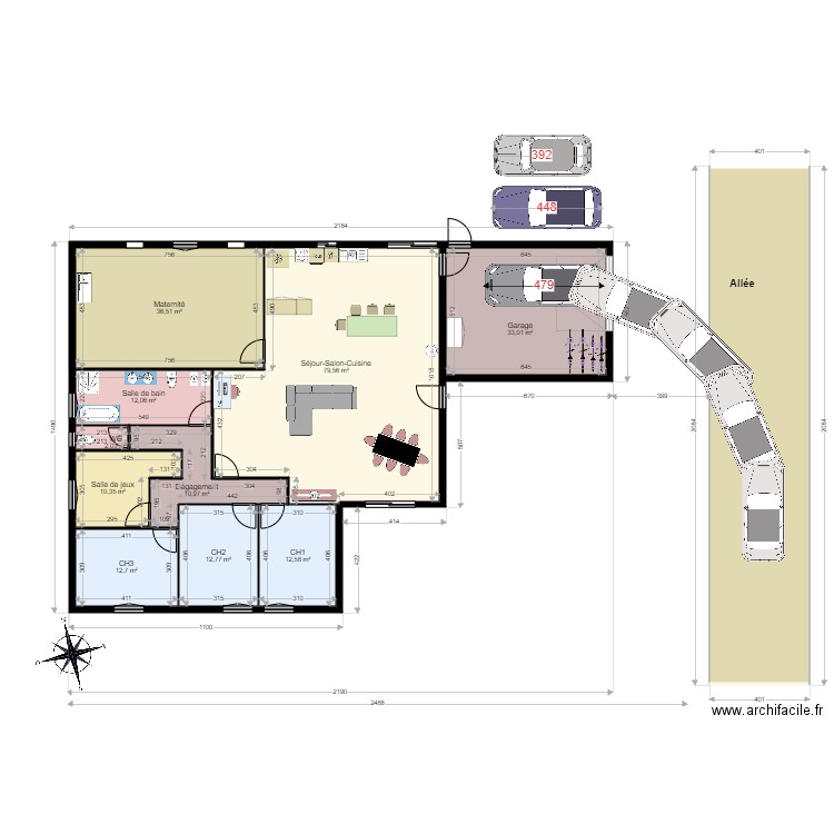 plan réduit 3. Plan de 11 pièces et 305 m2