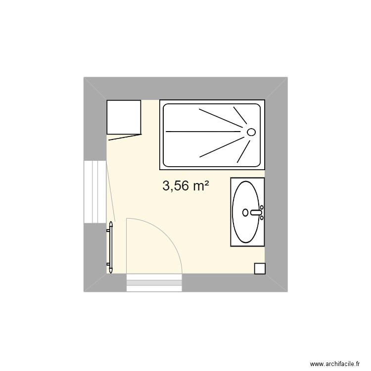 lepin3. Plan de 1 pièce et 4 m2