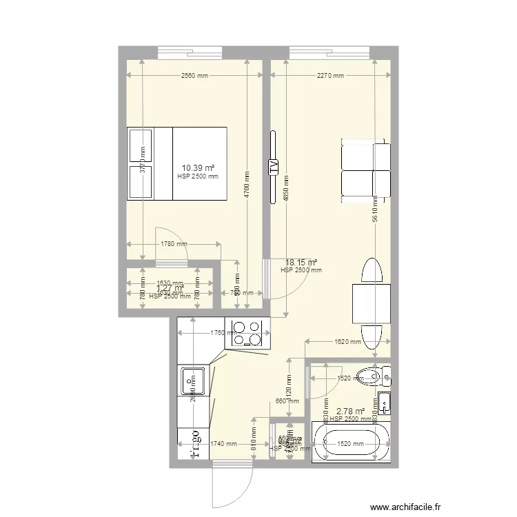 Appartement 14 and 21. Plan de 
