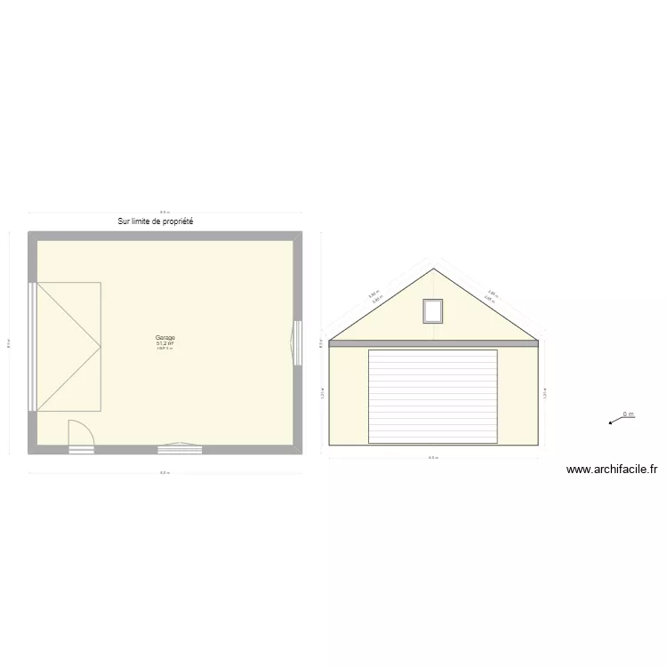 garage bas . Plan de 