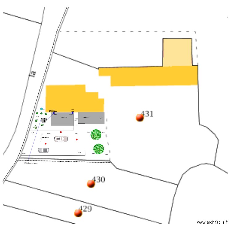 IMPLANTATION PERDRIEAU. Plan de 0 pièce et 0 m2