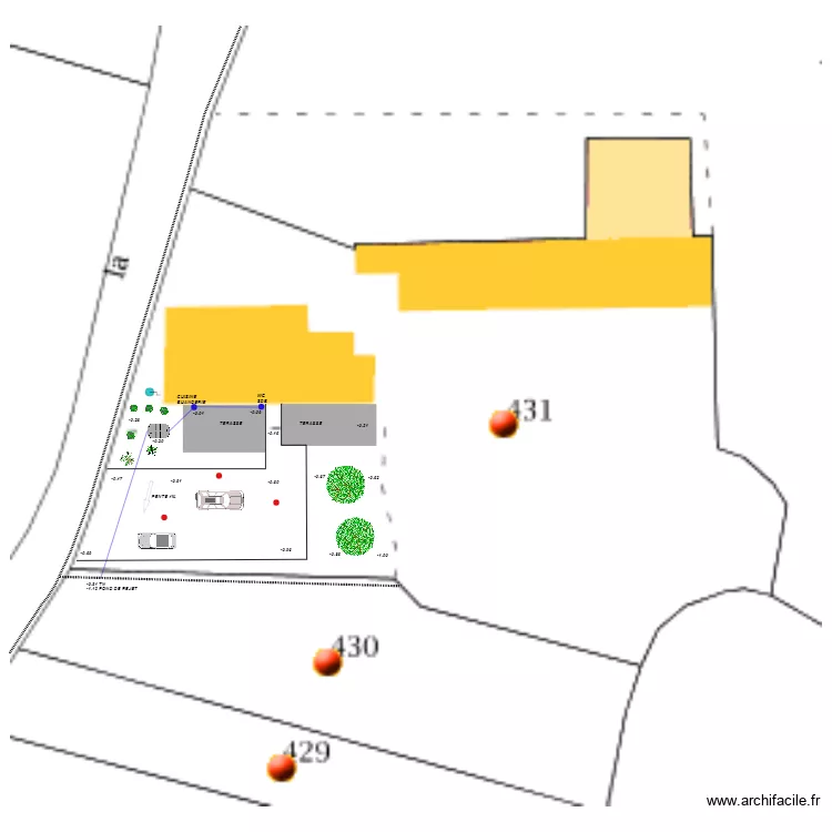 IMPLANTATION PERDRIEAU. Plan de 