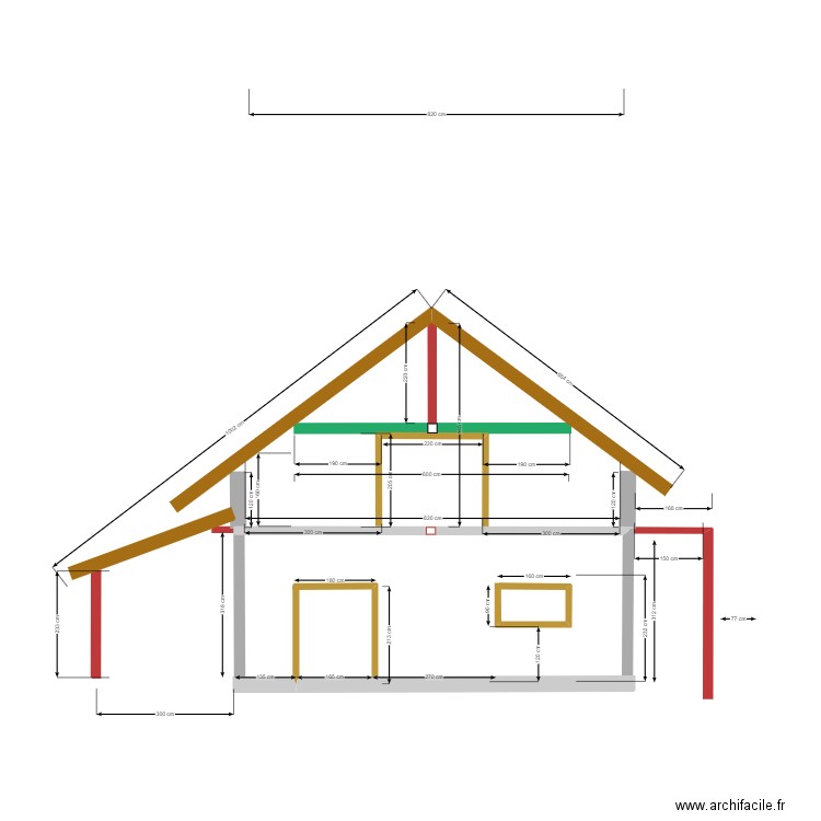 FACADE SUD RENOVATION 3 BIS. Plan de 0 pièce et 0 m2