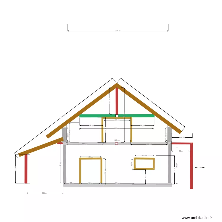 FACADE SUD RENOVATION 3 BIS. Plan de 