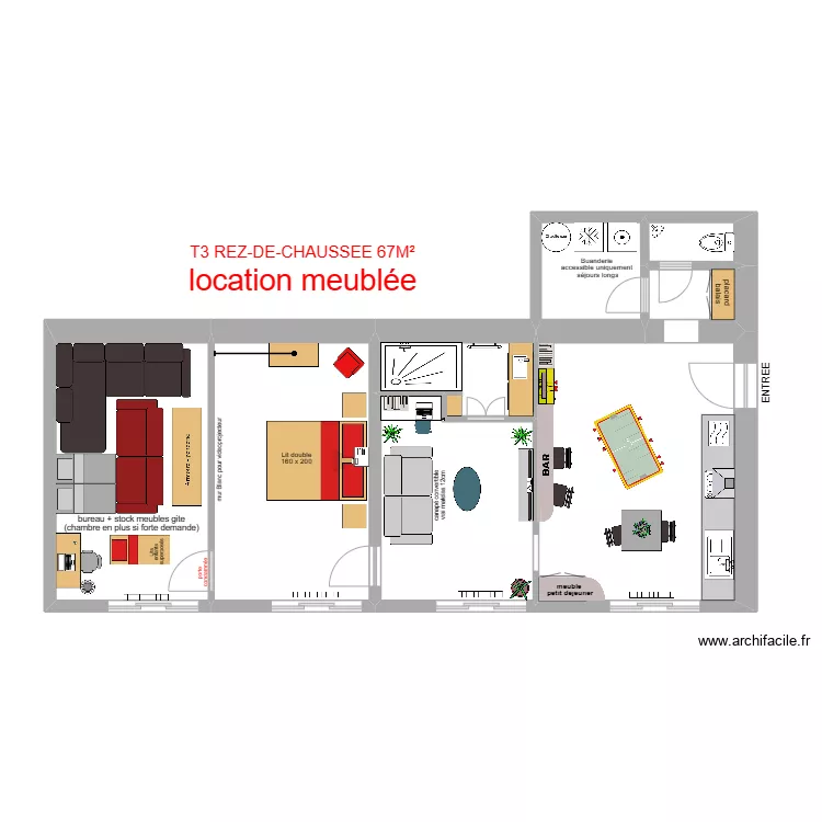 airbnb 3 version quasi finie. Plan de 