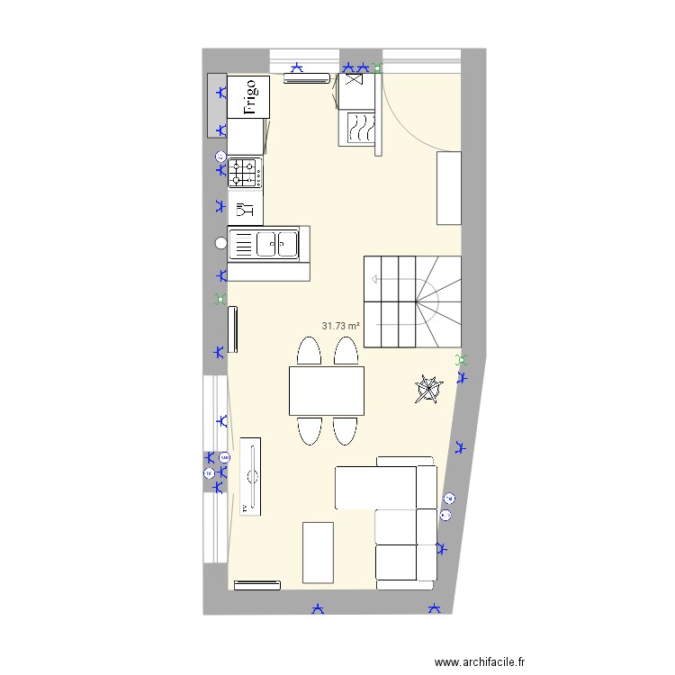 Maison rdc électricité . Plan de 0 pièce et 0 m2