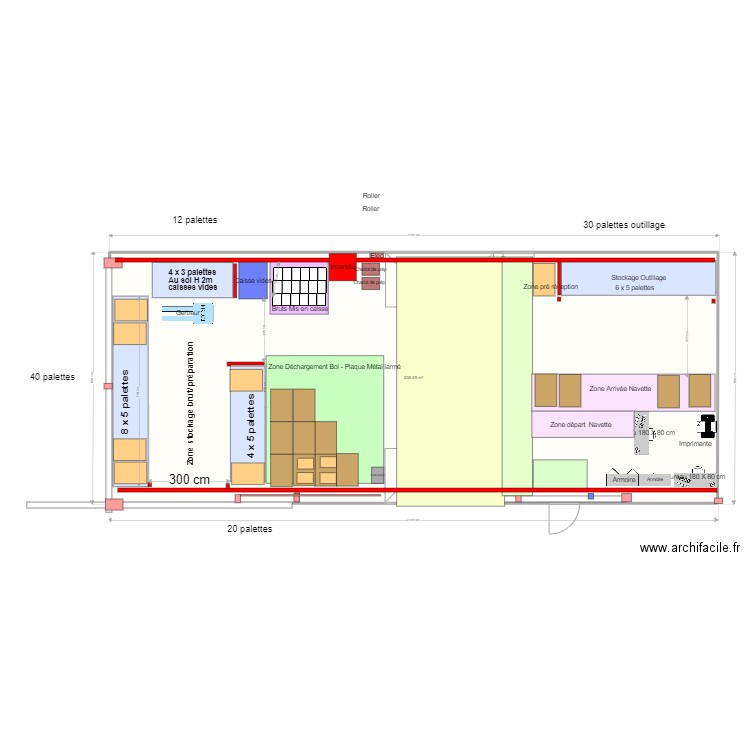 Réception UAP3 v13. Plan de 1 pièce et 206 m2