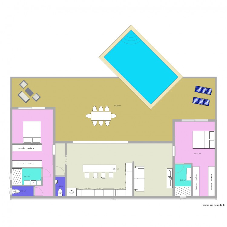 nve2. Plan de 8 pièces et 186 m2