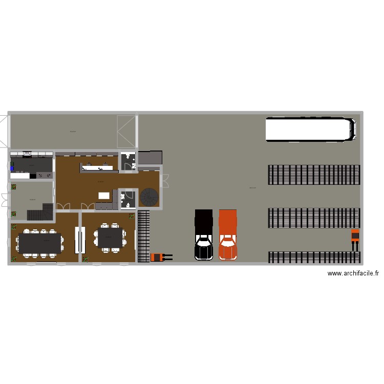 lpp. Plan de 28 pièces et 1069 m2