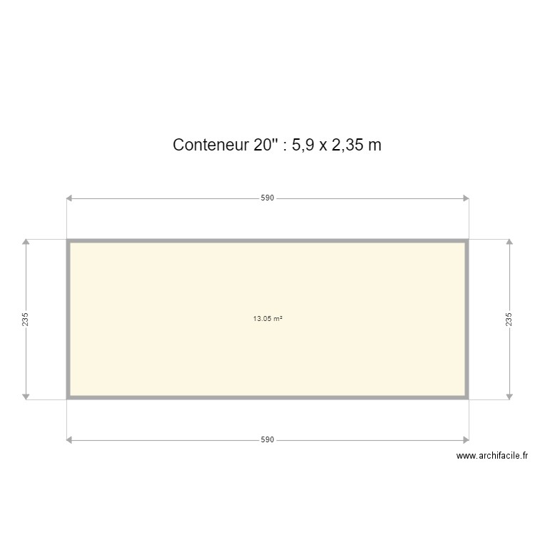 Conteneur 20 pieds A. Plan de 0 pièce et 0 m2