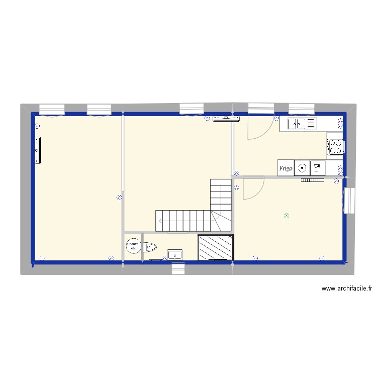 Gisy Les Nobles . Plan de 11 pièces et 65 m2