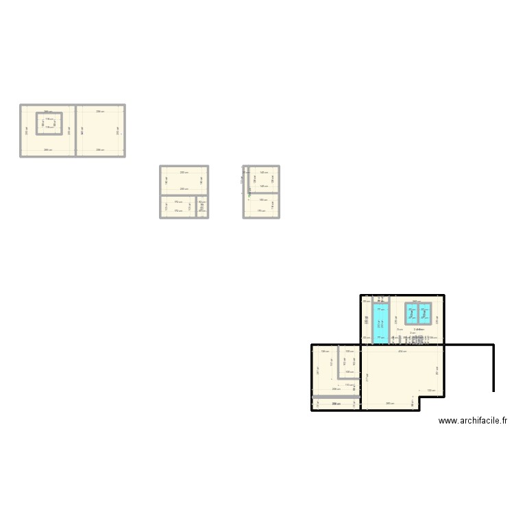 CUISINE. Plan de 18 pièces et 53 m2