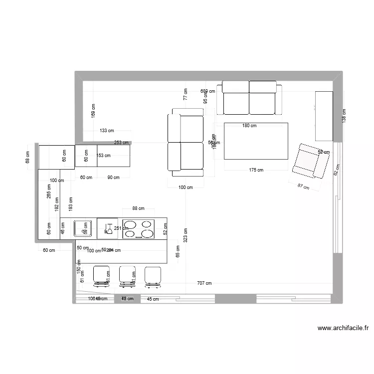 appartement marcq v4. Plan de 