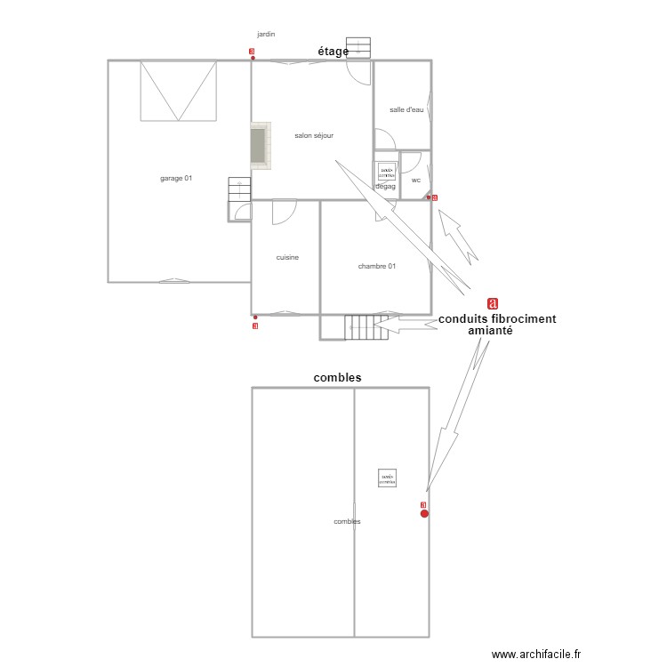 rogier am etage. Plan de 0 pièce et 0 m2