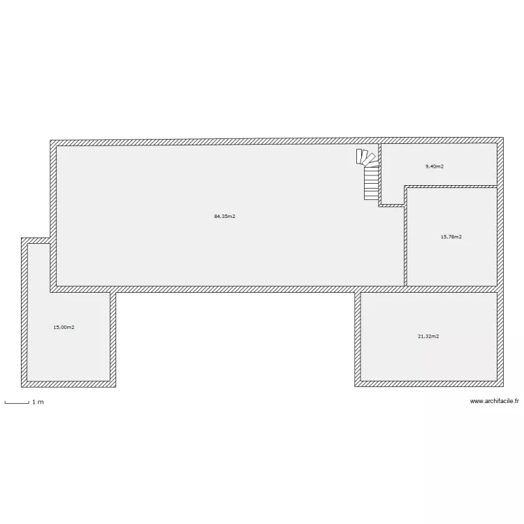 modele n&deg;1 &eacute;tage. Plan de 