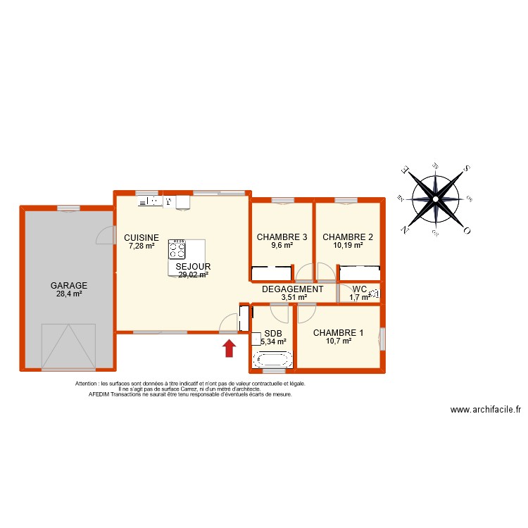 BI 4560. Plan de 9 pièces et 106 m2