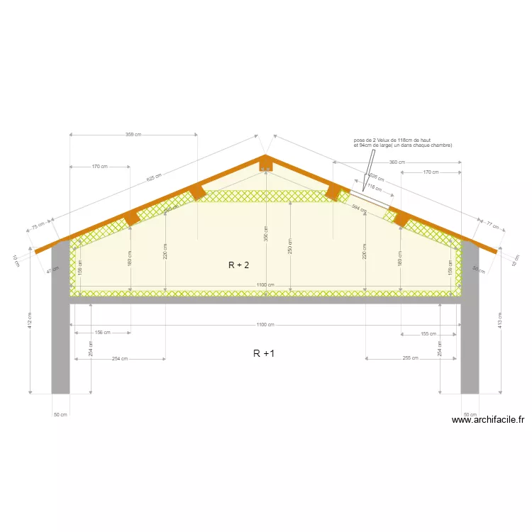 comble Am&eacute;nager. Plan de 
